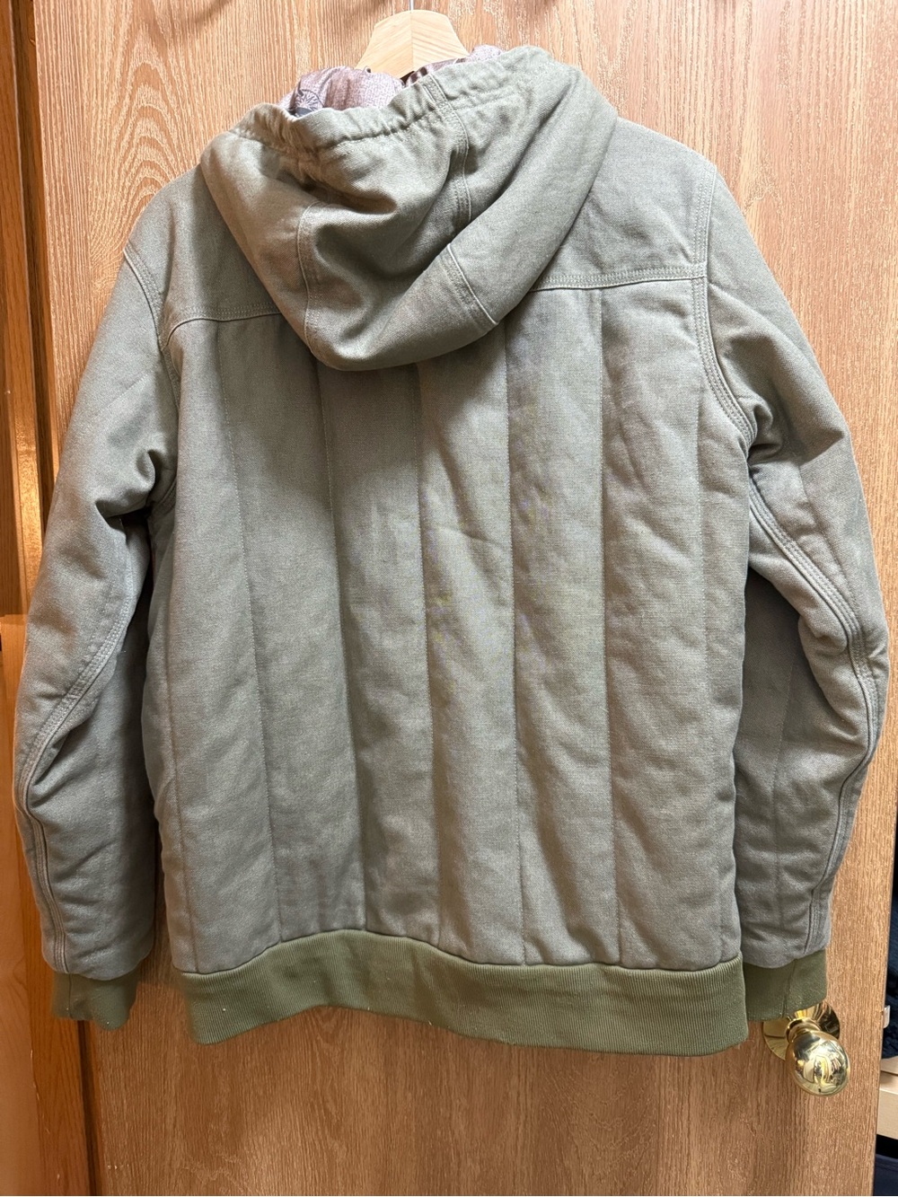 Patagonia Women's Insulated Hemp Canvas Bomber Jacket – Olive Green – Size Large - Picture 2 of 4